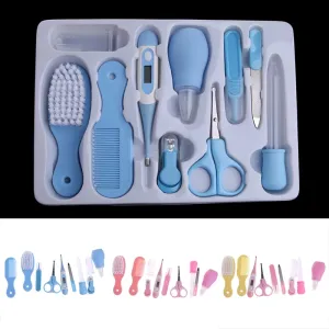 10Pcs Baby Kids Nail Hair Health Care Thermometer Grooming Brush Kit