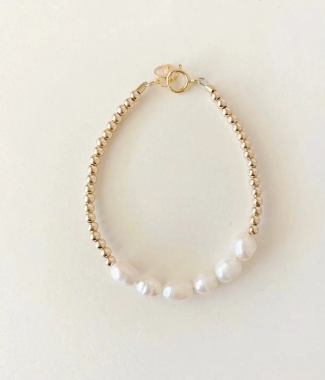 14k Gold Filled Little Pearl Bracelet