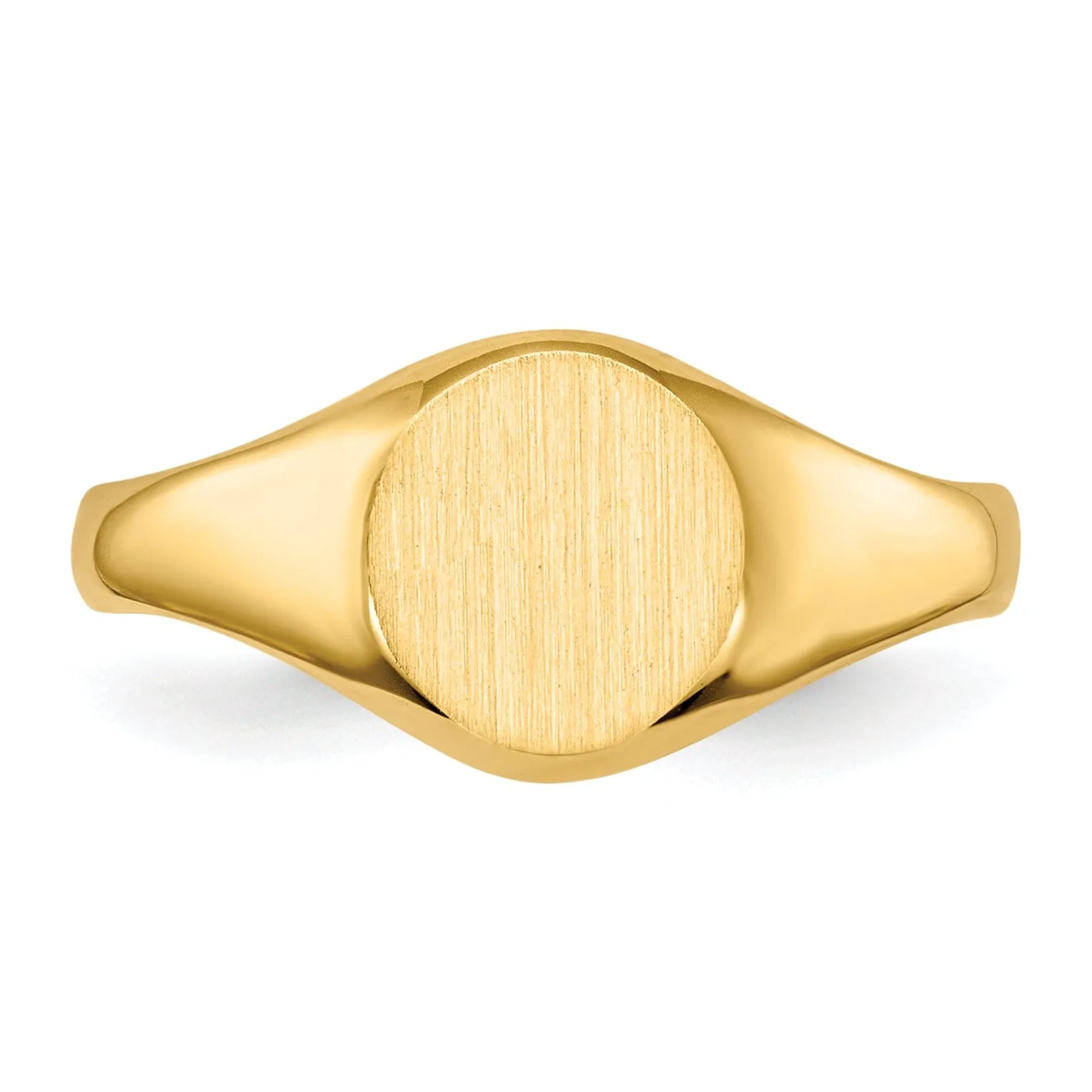 14k Yellow Gold Engraveable Signet Children Ring