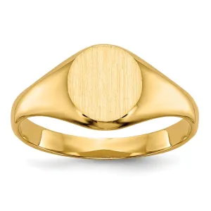 14k Yellow Gold Engraveable Signet Children Ring