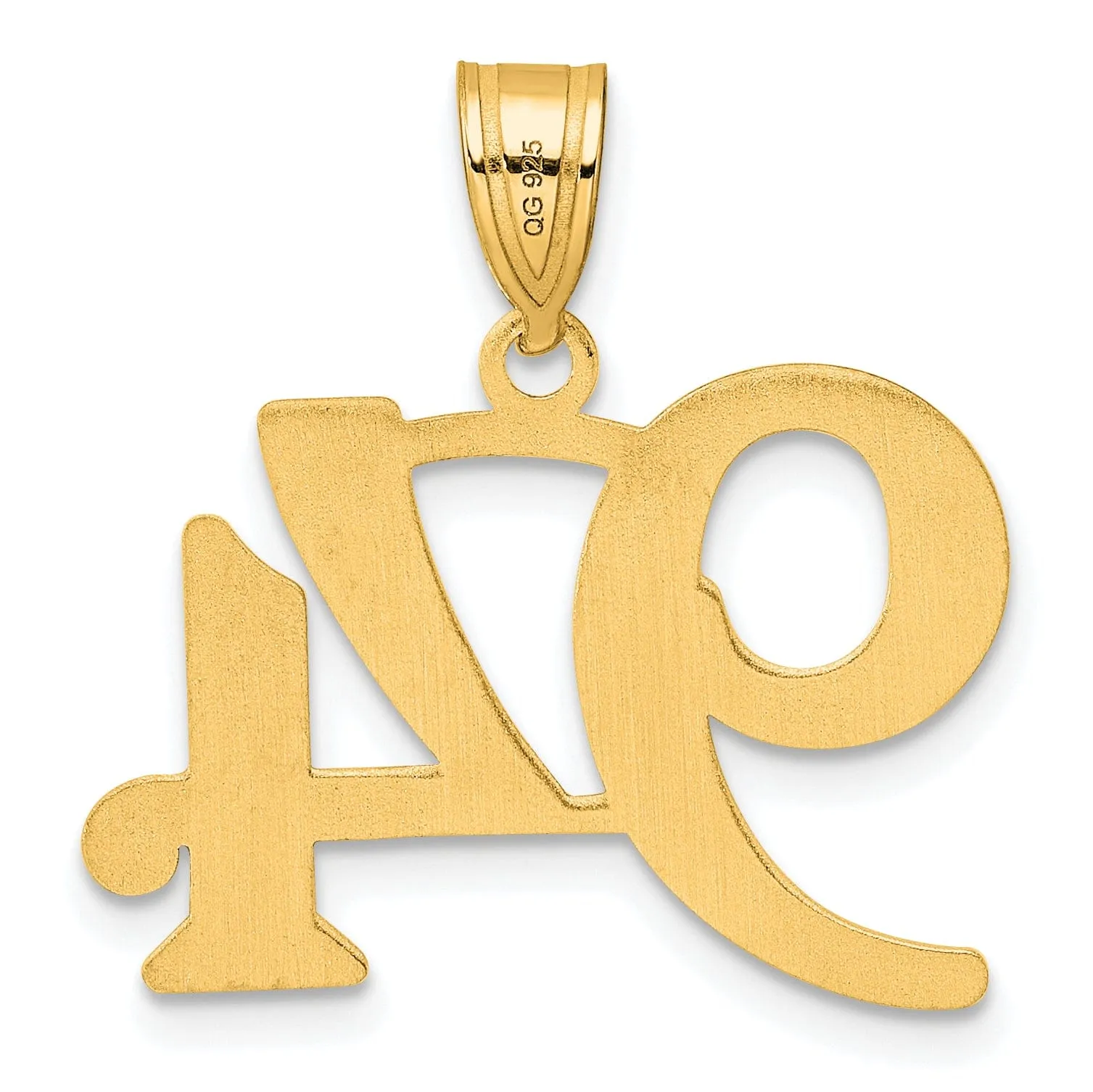 14k Yellow Gold Polished Finish Number 94 Charm Pendant