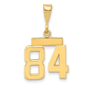 14k yellow gold small polished number 84 charm