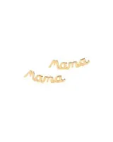 18K Gold Mama Stud Earrings