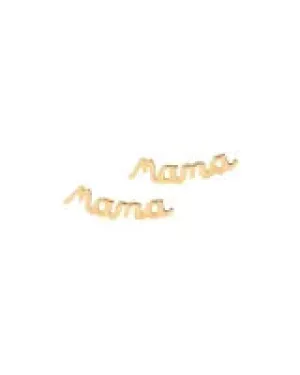 18K Gold Mama Stud Earrings