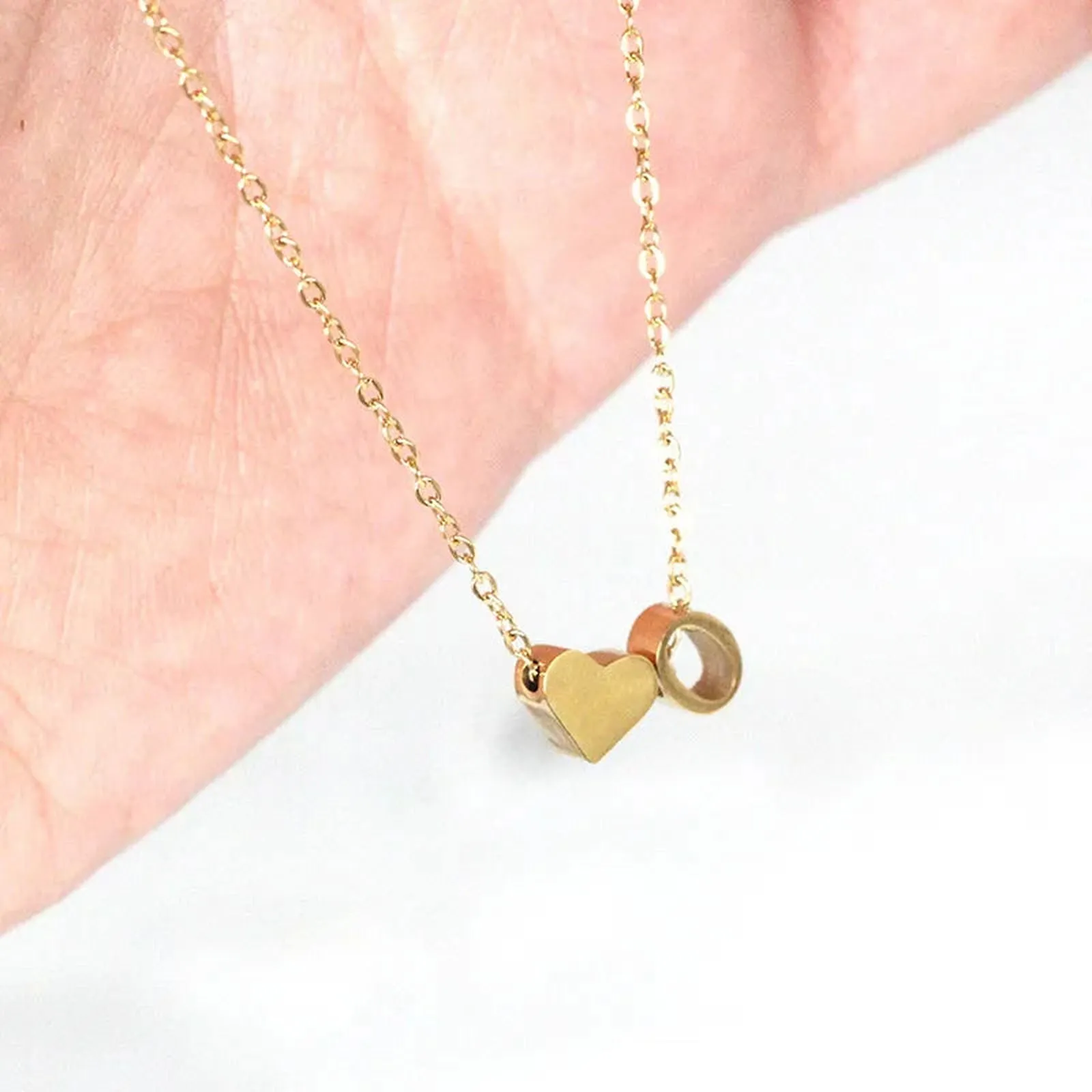 18K Gold Plated Initial Heart Letter Necklace SLR