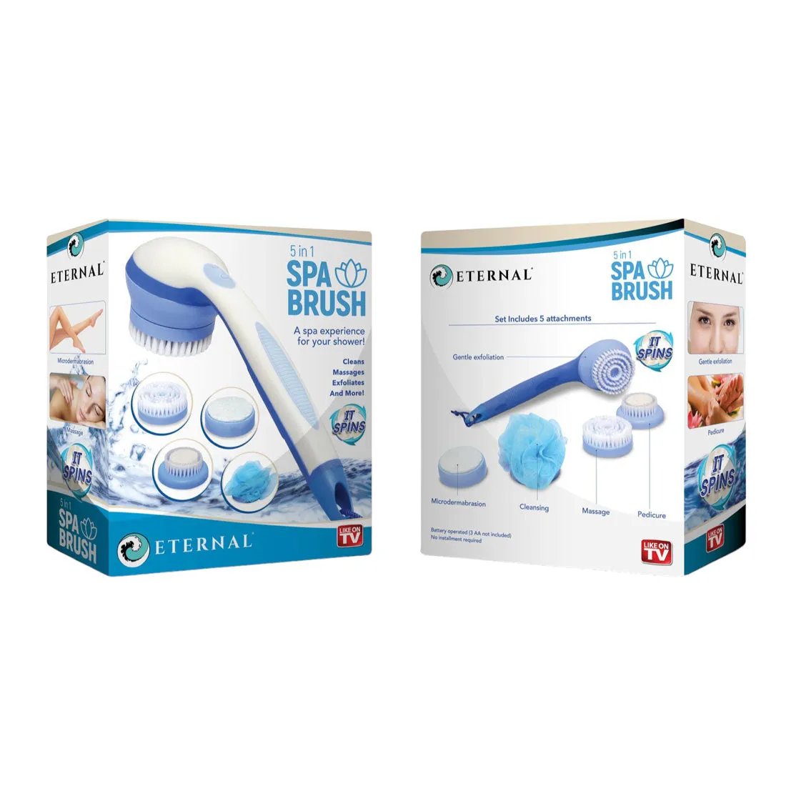 5 in 1 Spa Brush- Cleans, Massage, Exfoliates and more!