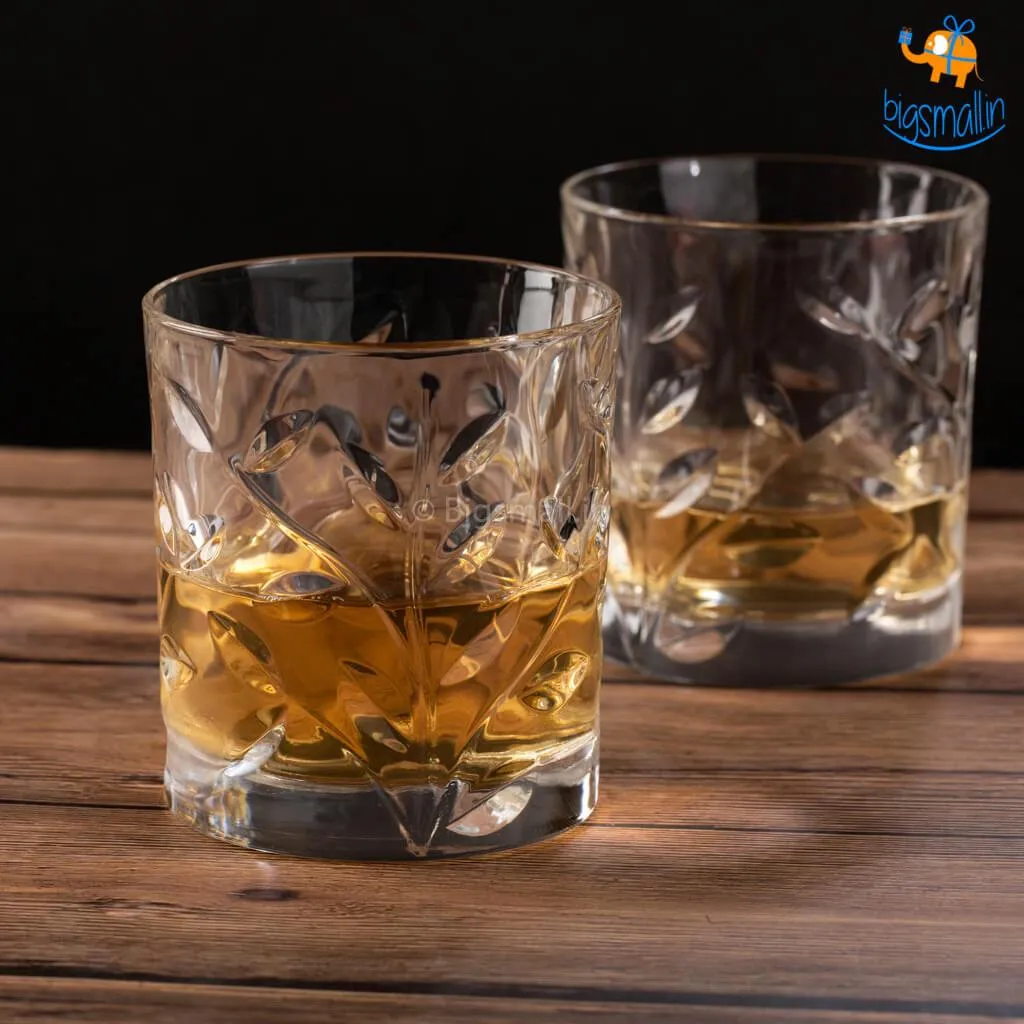 Autumn Leaves Whiskey Glasses - Set of 6