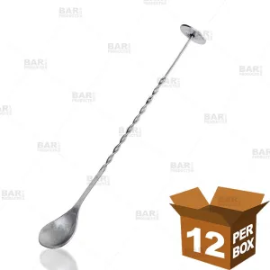 Bar Spoon - with Disk - 10.75" [Box of 12]