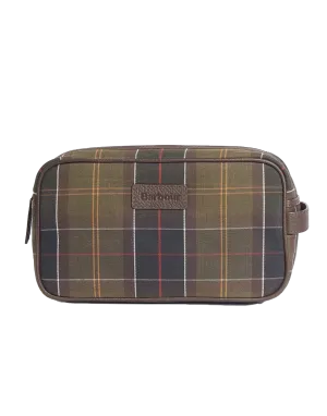 Barbour Classic Tartan/Leather Washbag