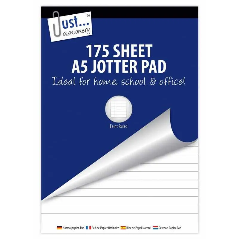 Bumper Jotter Pad - 175 Sheets Note Taking Sketching Writing Paper