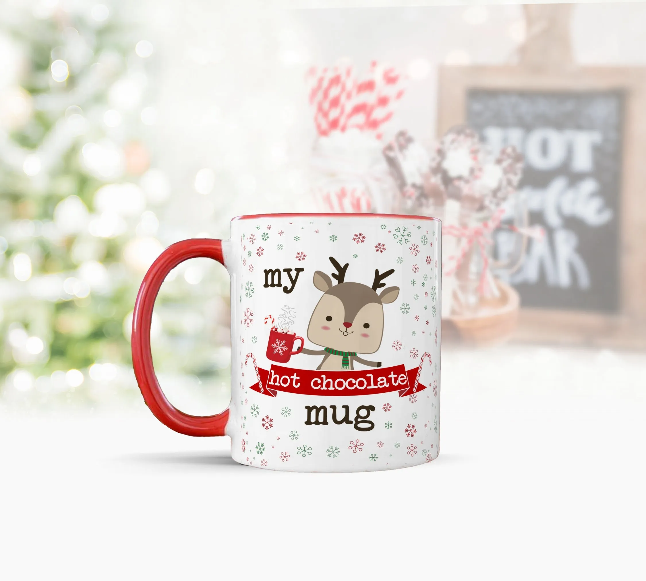 Christmas Hot Chocolate Mug with Custom Box