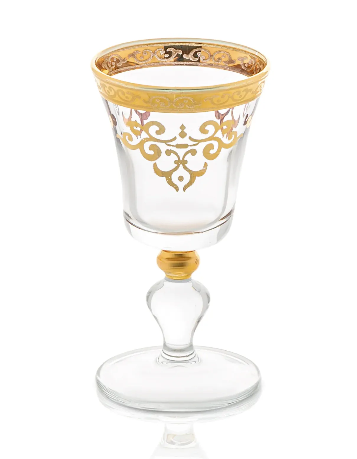 Classic Touch Gold liquor Glasses 6pc