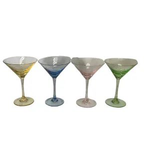 Colored Martini Glasses, Set of 4