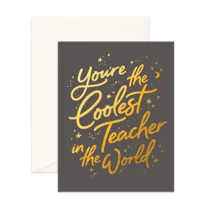 Coolest Teacher Bohemia Card