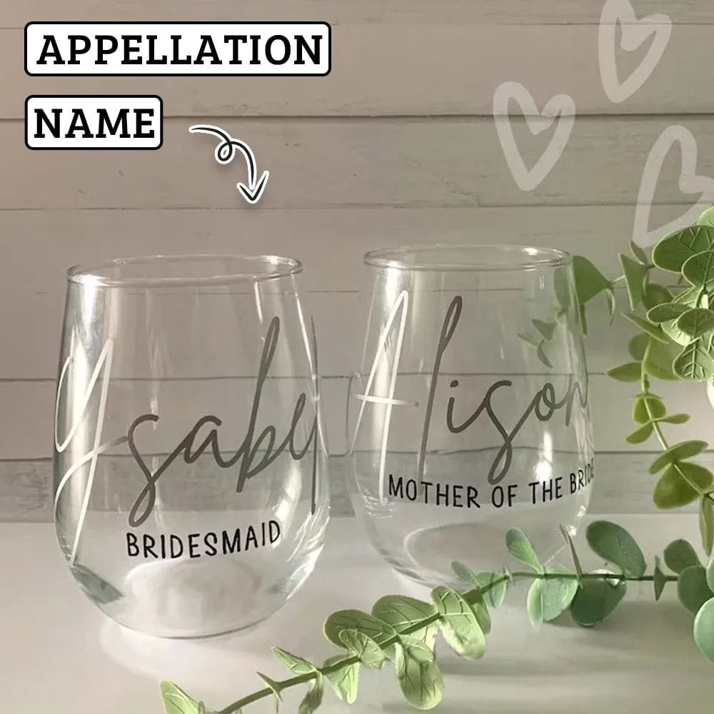 Custom Name&Text Stemless Wine Glass Personalized Wedding Gift Beer Whiskey Glass Gift for Dad 11/15/17 OZ