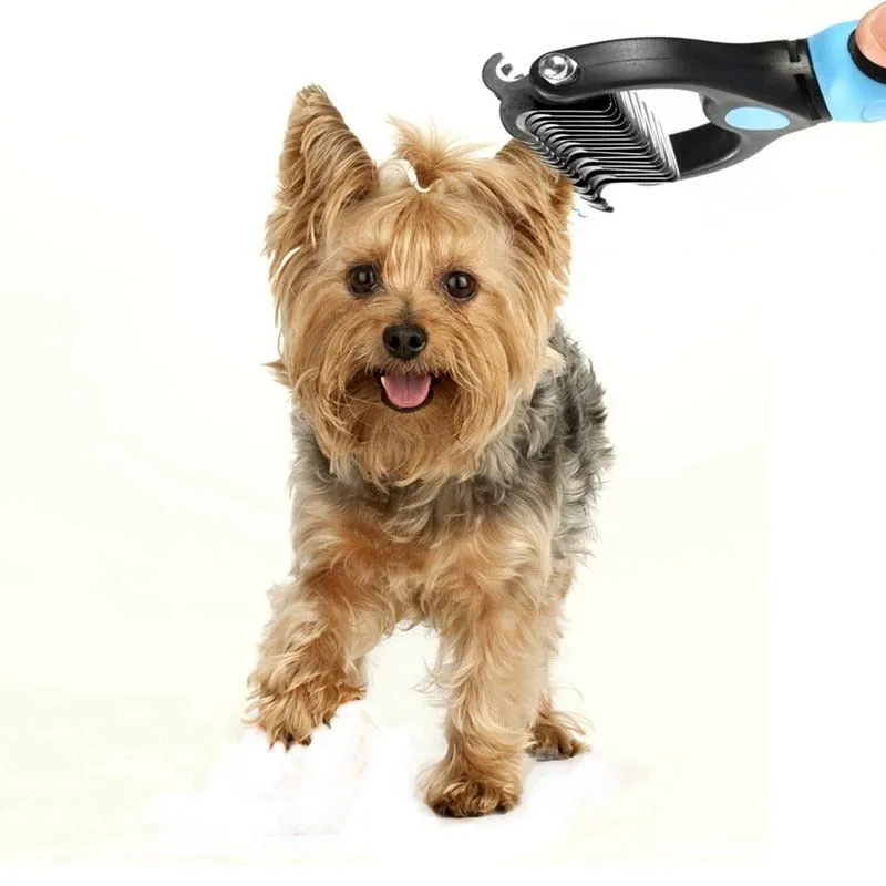 Double the Care: Double Sided Dog Grooming Brush!