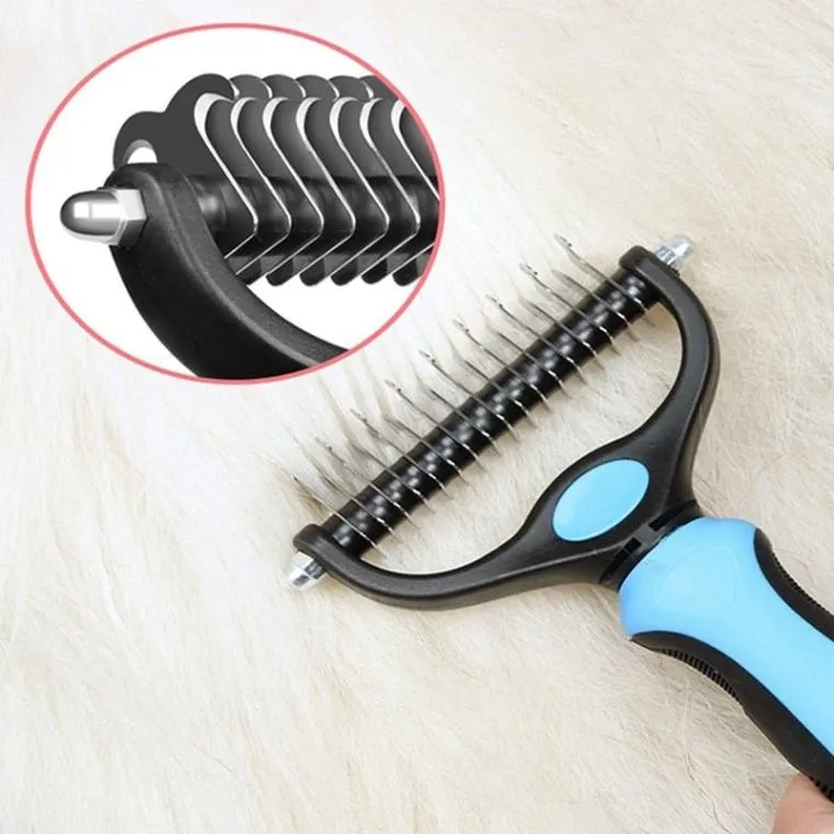 Double the Care: Double Sided Dog Grooming Brush!