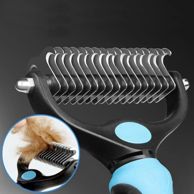 Double the Care: Double Sided Dog Grooming Brush!