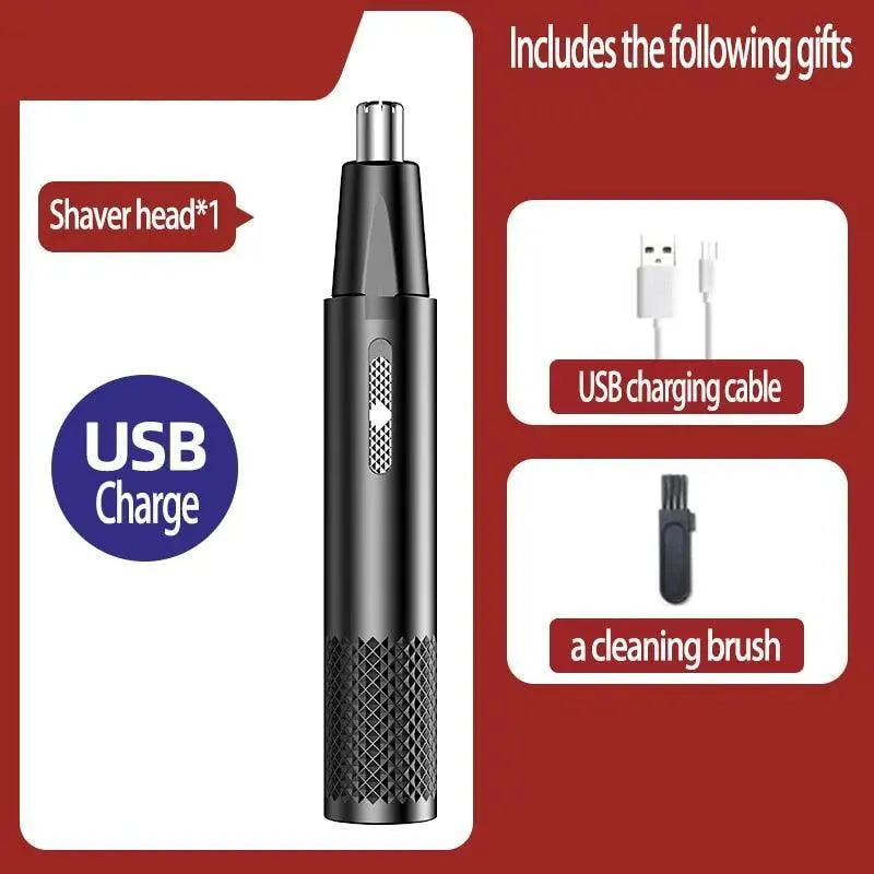 Electric Nose Hair Trimmer: Precision Grooming Tool with USB Charging