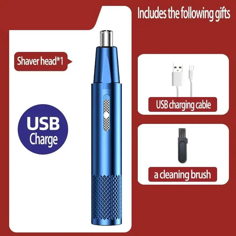 Electric Nose Hair Trimmer: Precision Grooming Tool with USB Charging