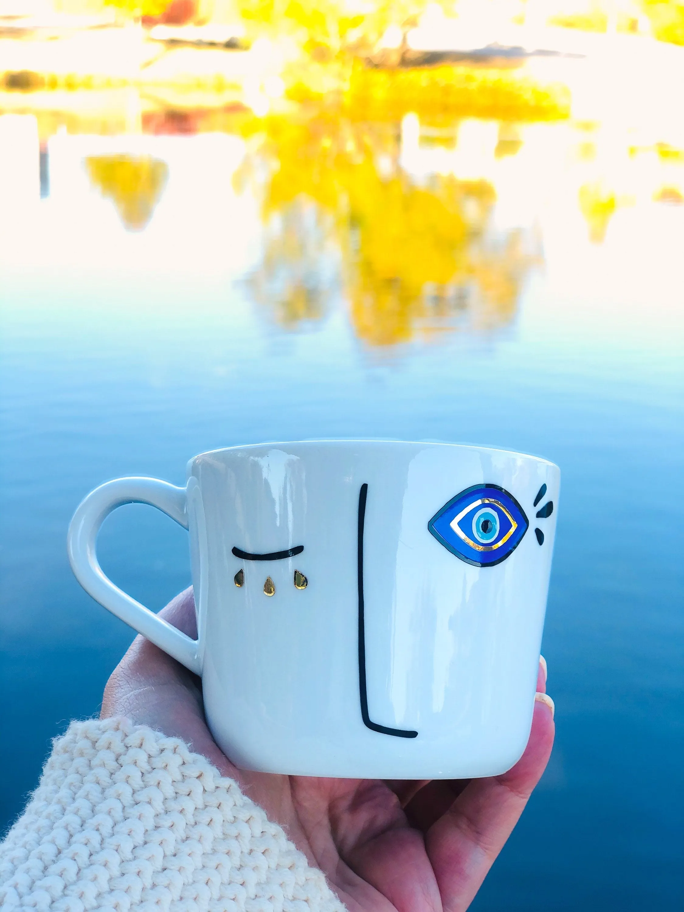 Evil Eye Design Personalized Mug Custom Gift With Your Name