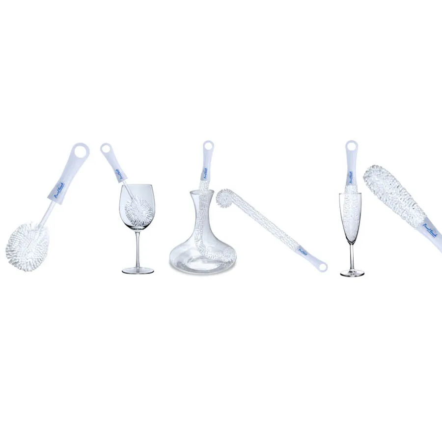 Final Touch® 3 Piece Wine Glass and Decanter Brush Set