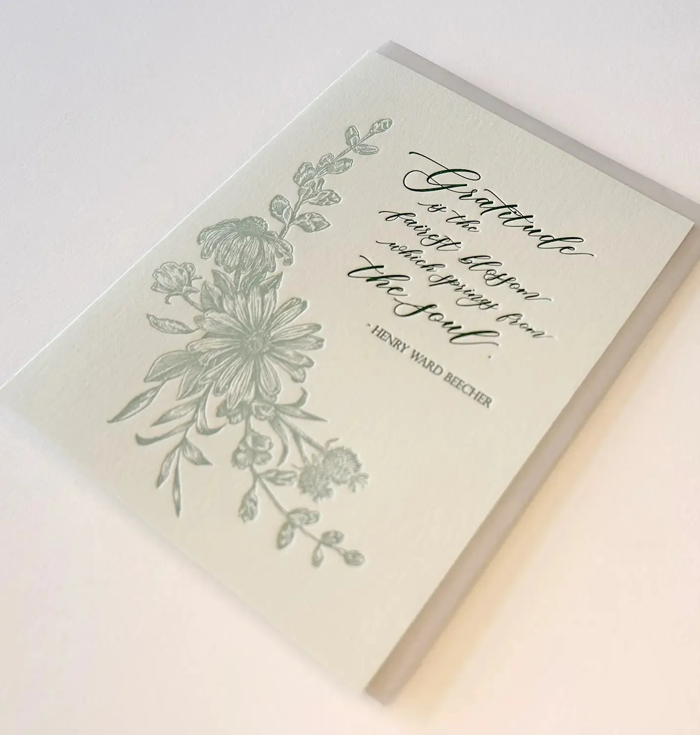 Gratitude Letterpress Greeting Card