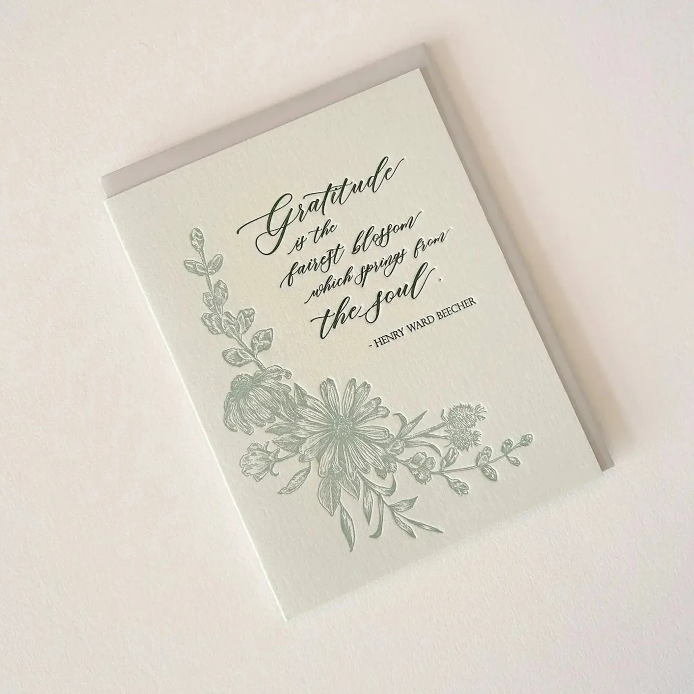 Gratitude Letterpress Greeting Card