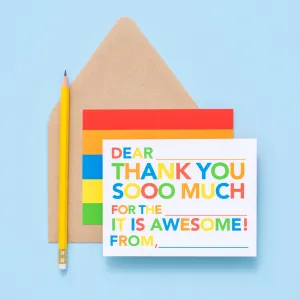 Kids Fill in Thank You Notes - Primary