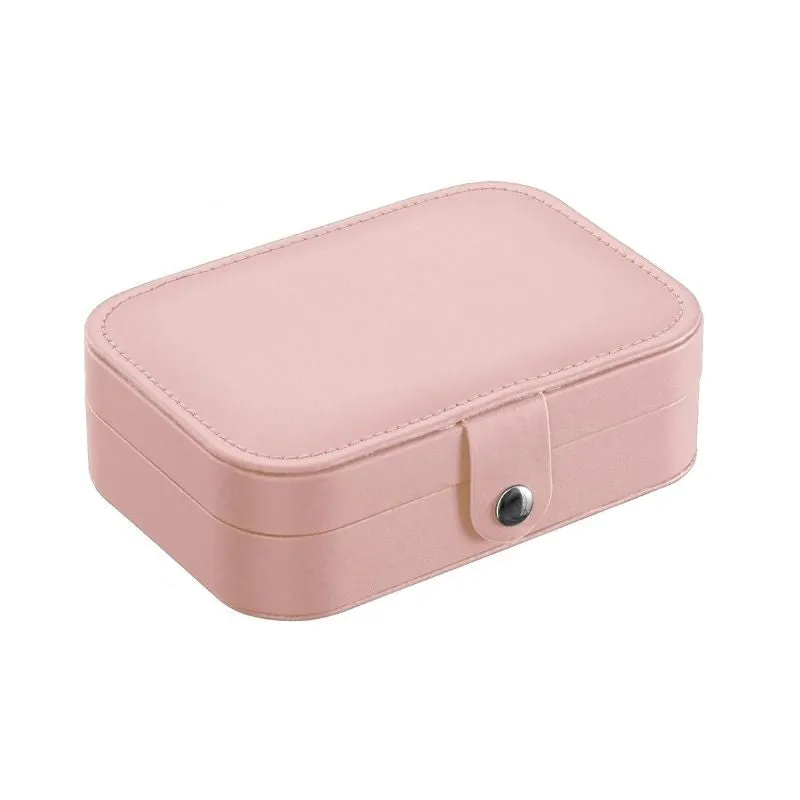 Leather Jewelry Box Long Pink