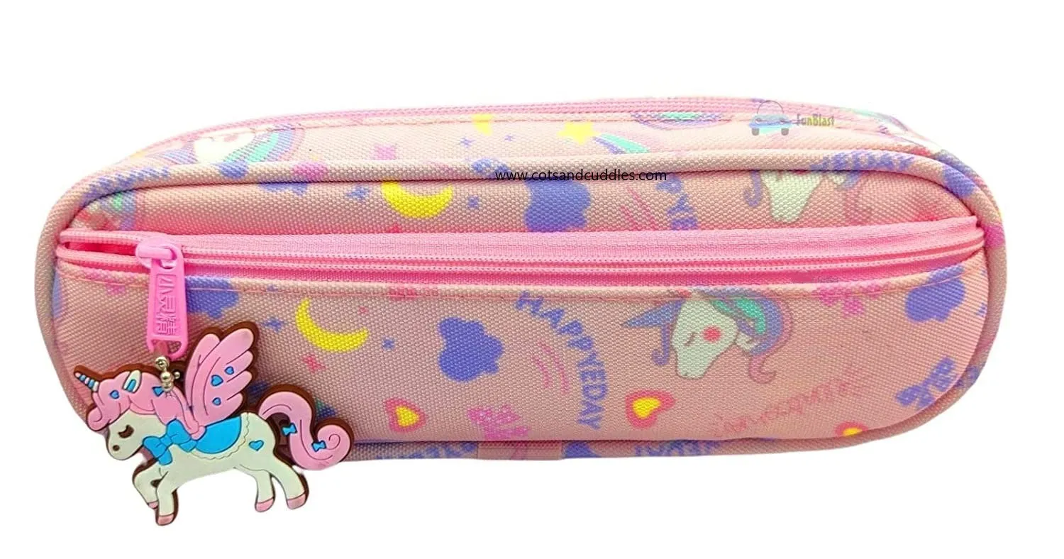 Magical Kawaii Pink Unicorn Stationery Set: Soft Case Pouch