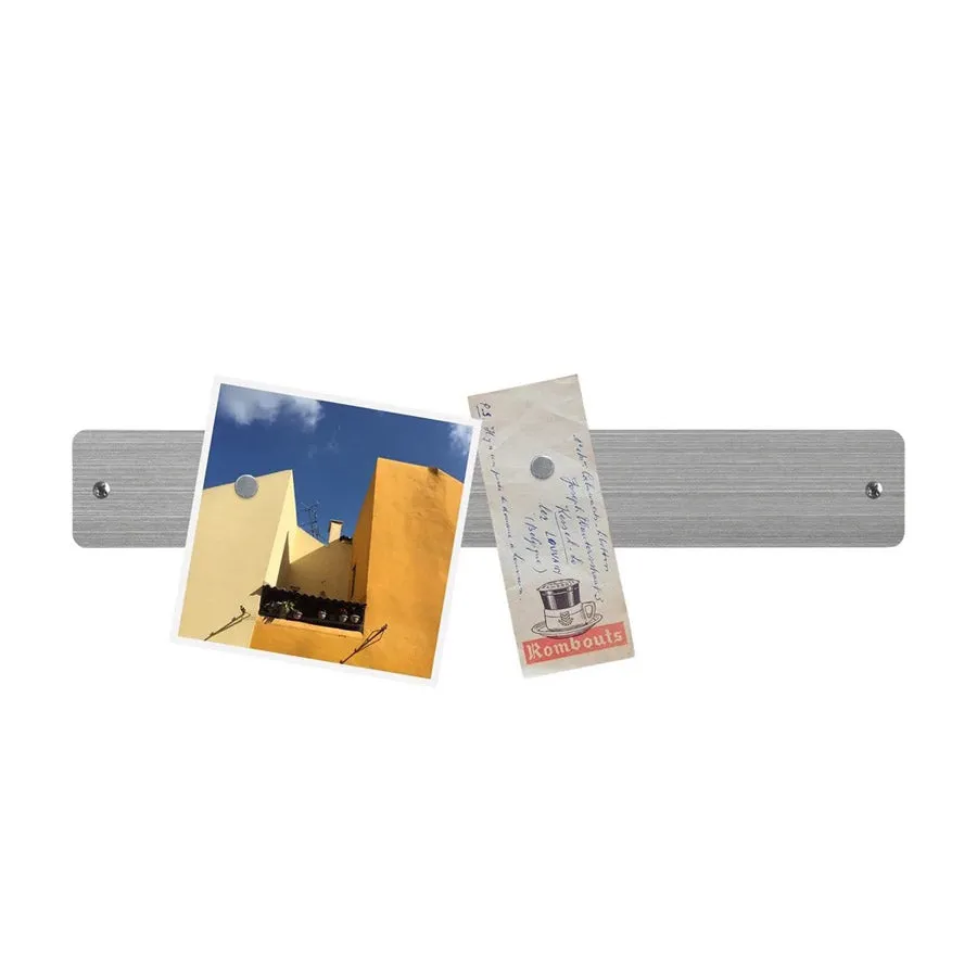 Magnetic Strip Bulletin Board - Stainless Steel