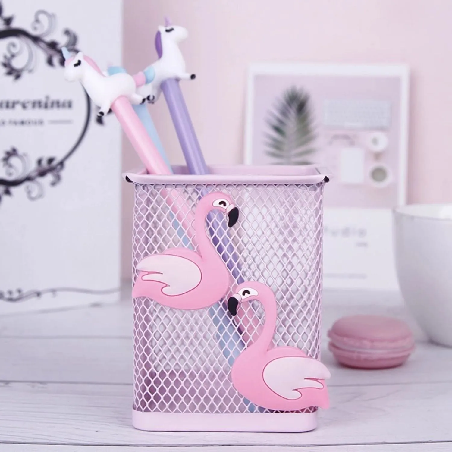 Mesh Pen Stand - Pink