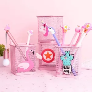 Mesh Pen Stand - Pink