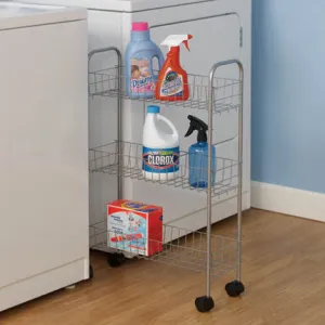 Modern Slimline 3-Shelf Utility Cart