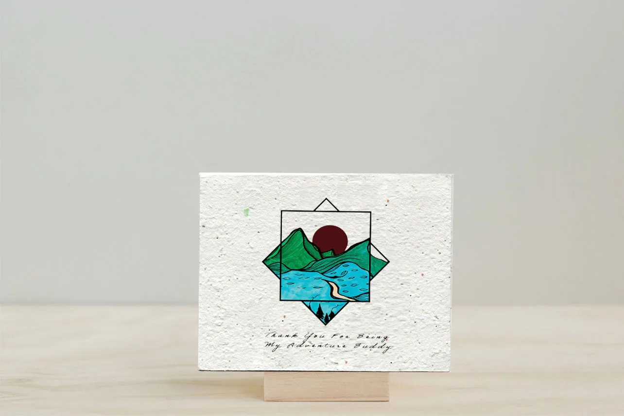 Mountain River Serenade Wildflower Seed Paper Card