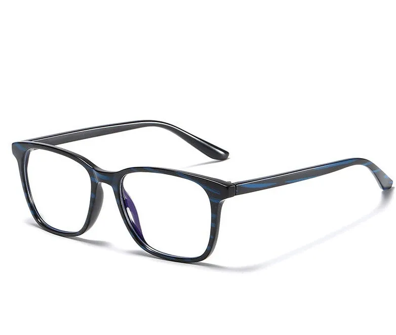 New tr90 anti-blue light glasses, retro glasses frames for men and women, literary and artistic transparent flat glasses