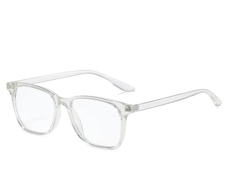 New tr90 anti-blue light glasses, retro glasses frames for men and women, literary and artistic transparent flat glasses