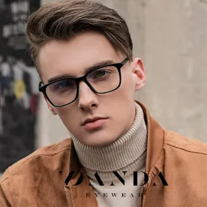 New tr90 anti-blue light glasses, retro glasses frames for men and women, literary and artistic transparent flat glasses