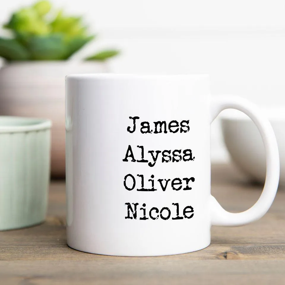 Personalized Family Name Mugs