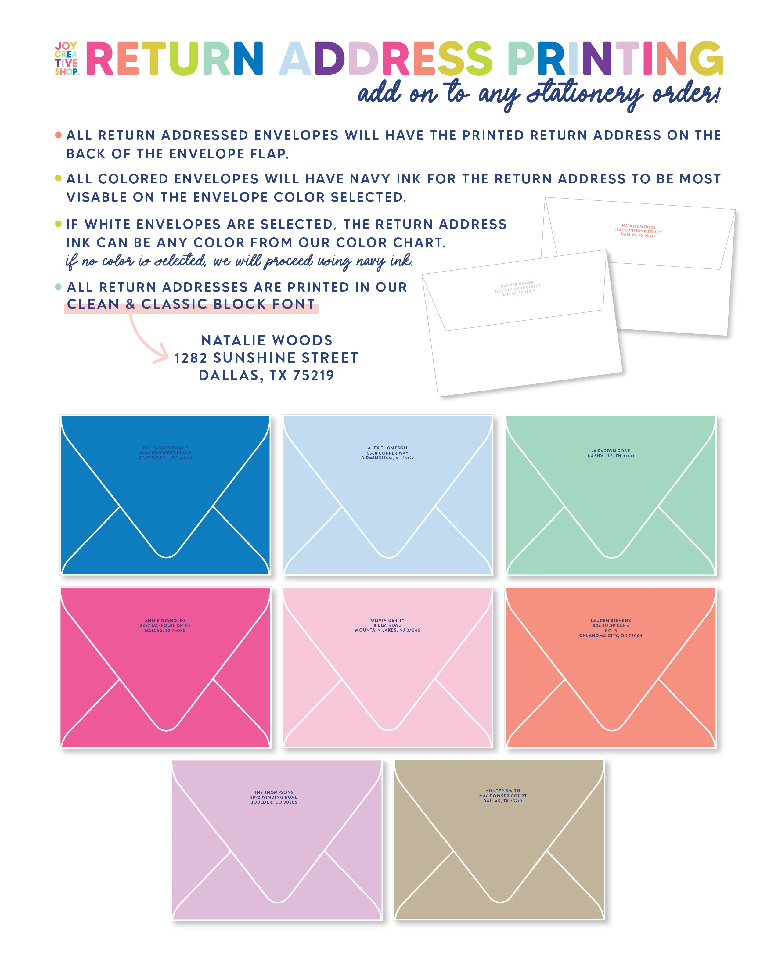 Personalized Scallop Stationery Blues