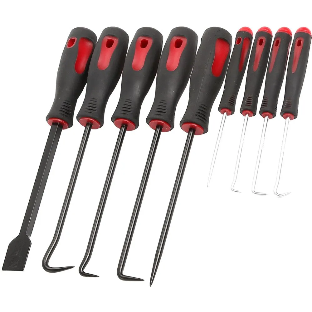 PKTool 9-Piece Scraper, Pick and Hook Set in Pouch - PT52721