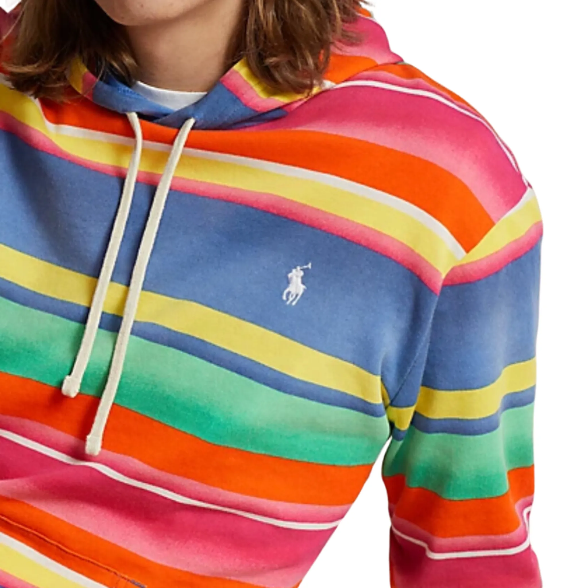 Polo Ralph Lauren Striped Spa Terry Hoodie (Marais Stripe)