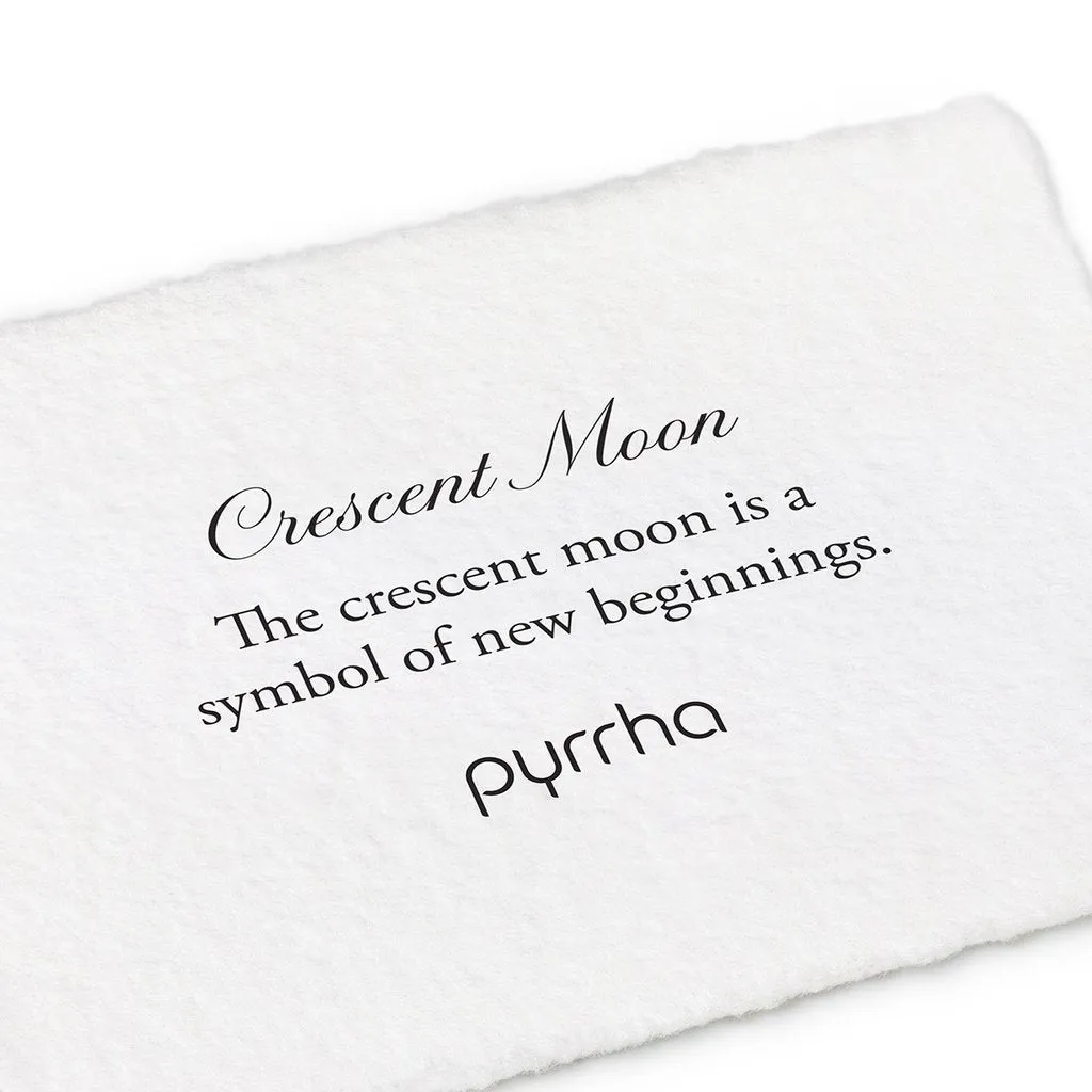 Pyrrha - Crescent Moon Symbol Charm in Silver