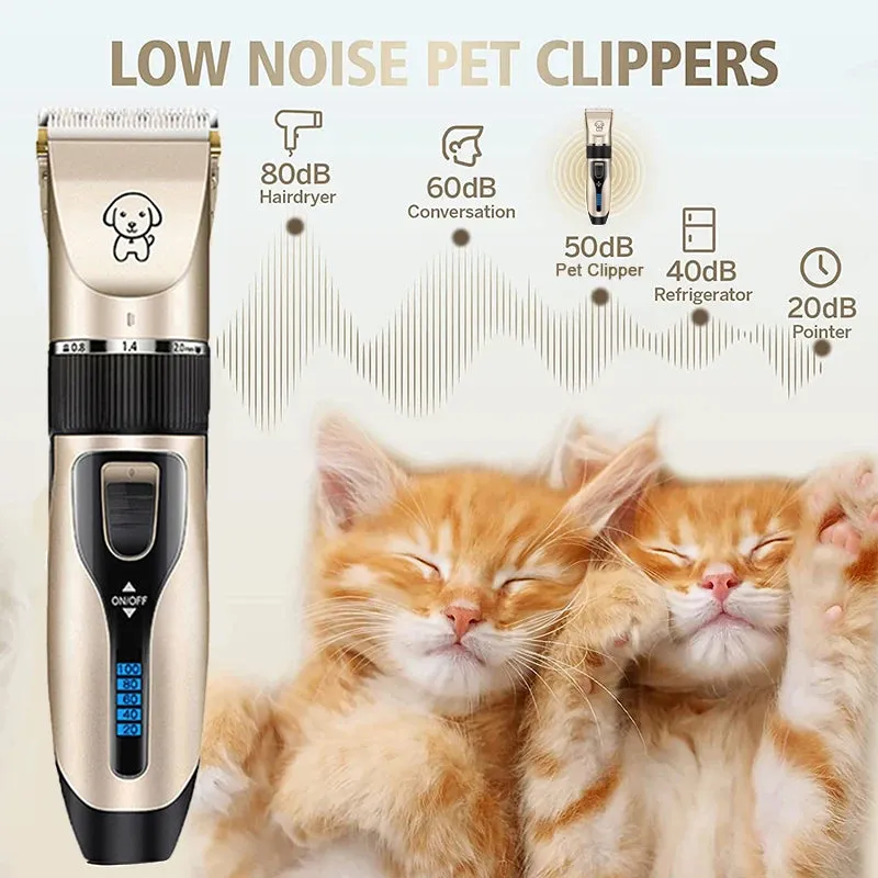 RikiSky Dog Grooming Kit - Professional Cordless Rechargeable Clipper Set for Dogs, Cats, and Pets