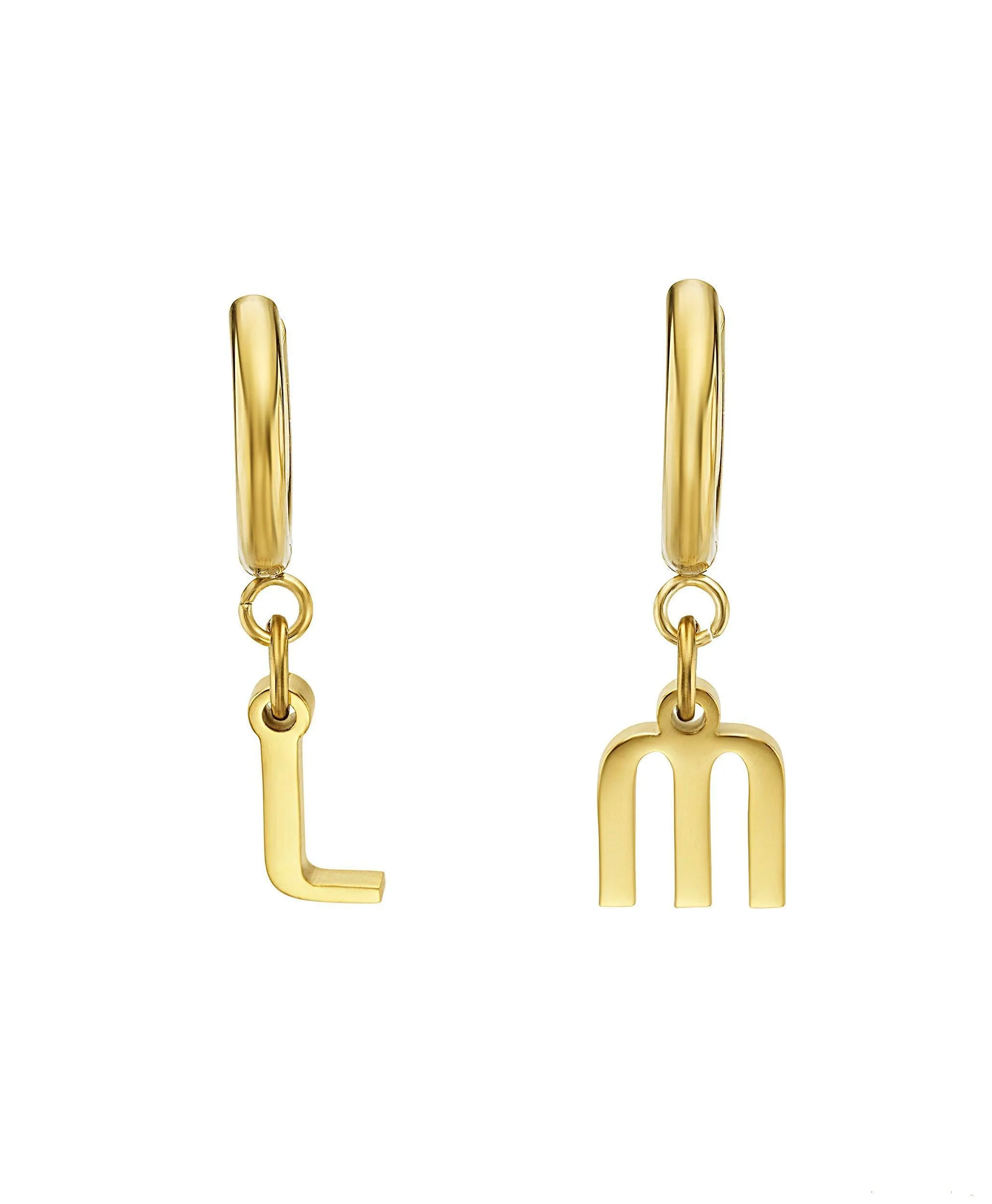 Signature Letter Hoops 18ct Gold Vermeil