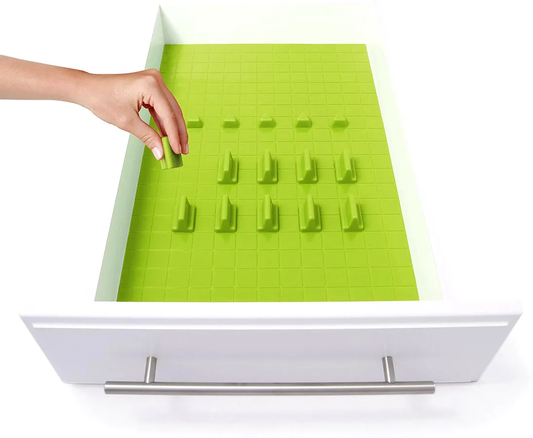 Silicone Drawer Organizer Set - Lime