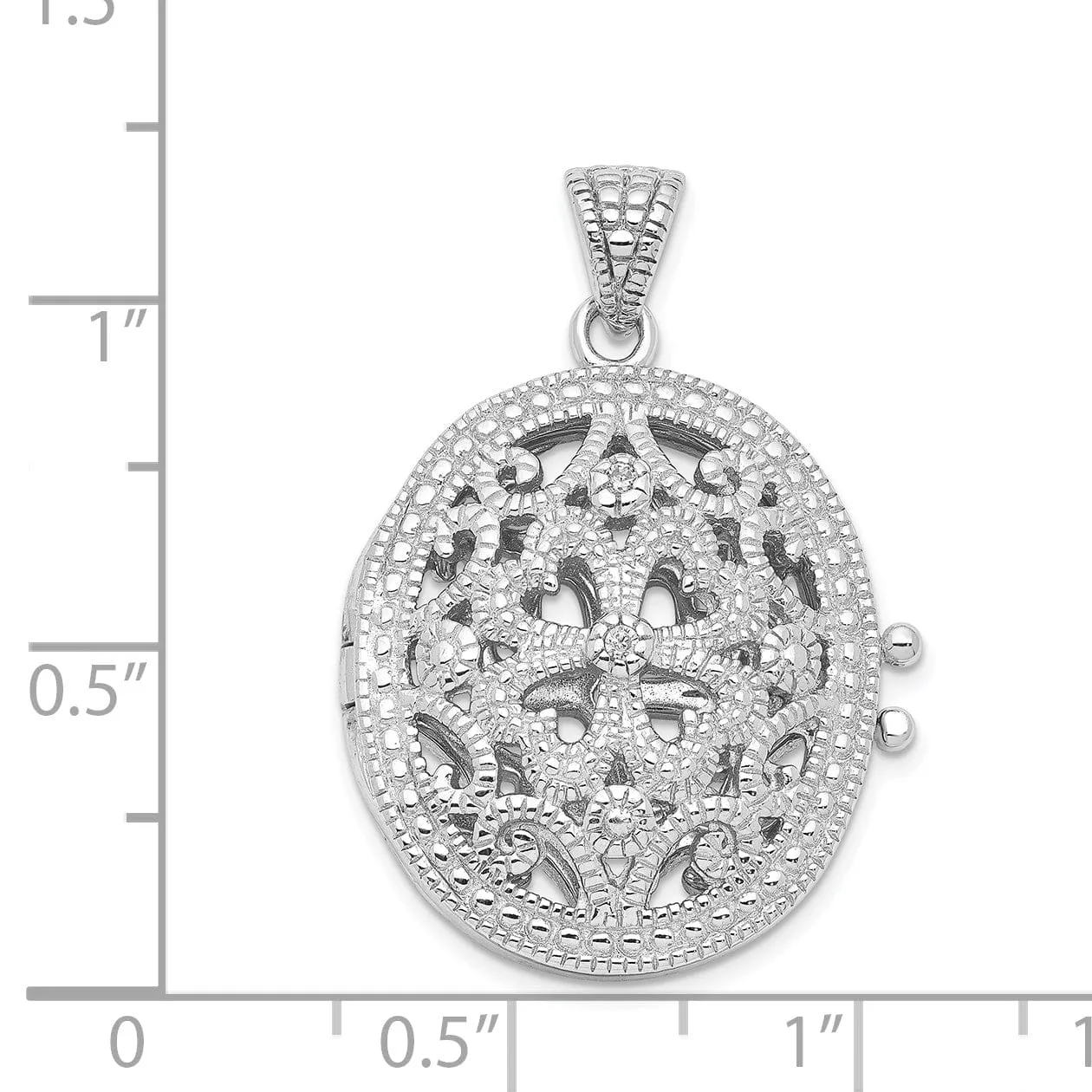 Sterling Silver CZ Locket