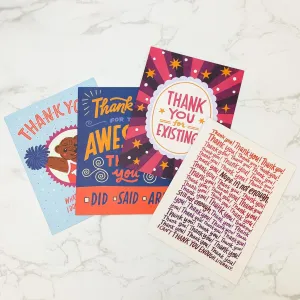 'Thank You' Box of 8 Gratitude Cards