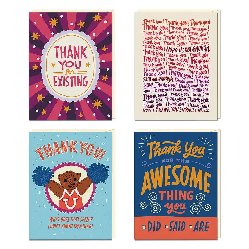 'Thank You' Box of 8 Gratitude Cards